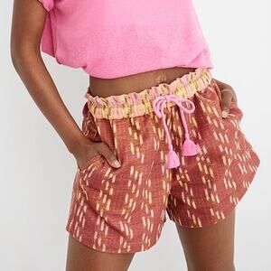 Aerie | NWT Red, Yellow & Pink Jacquard High Waisted Shorts